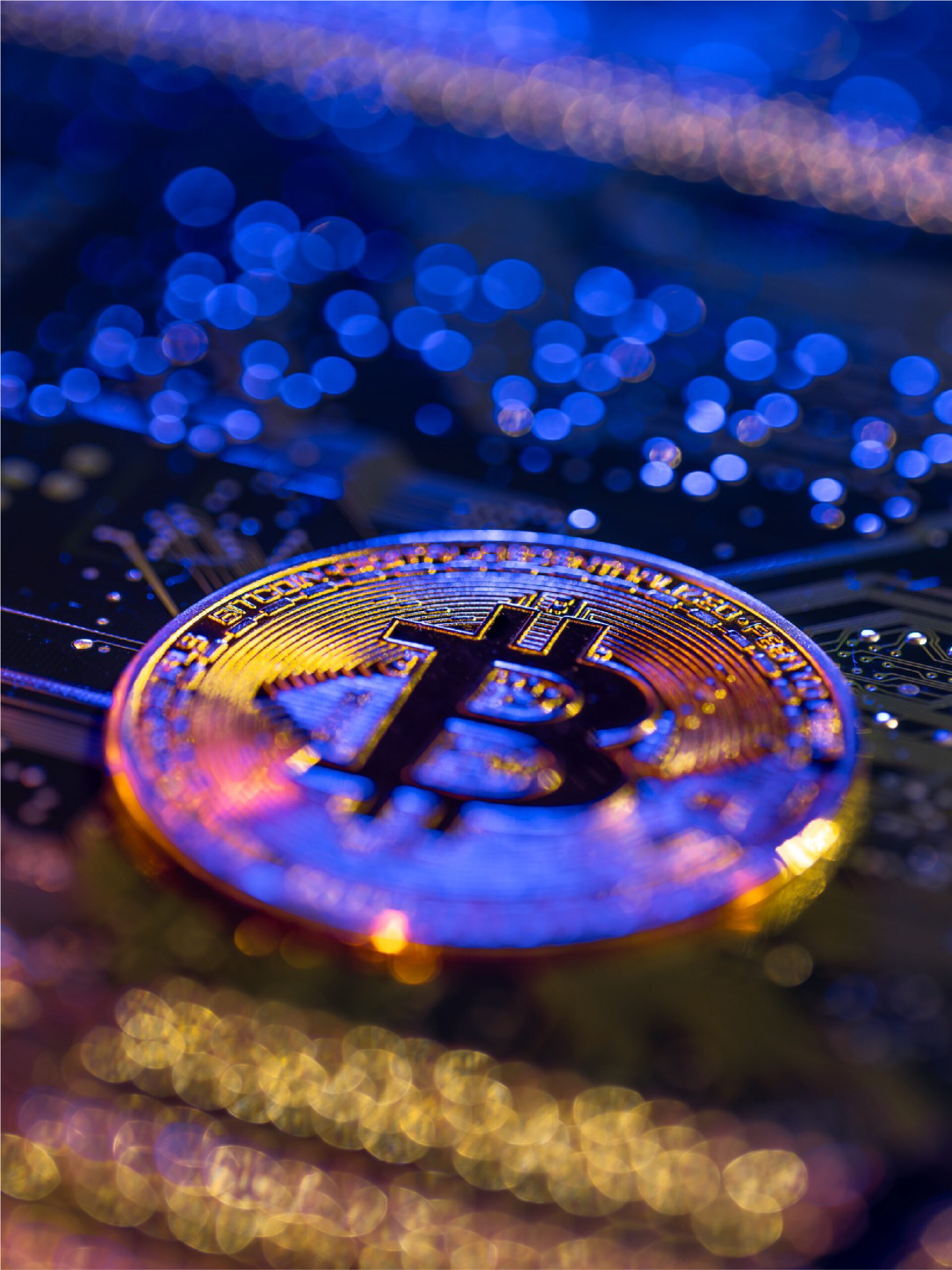 Bitcoin Coin Closeup